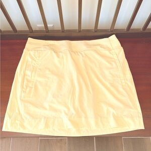 Athleta Cream A-Line Mini Skirt for Casual Resort Wear